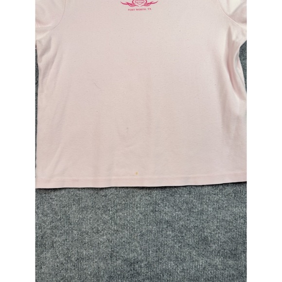 Harley-Davidson Womens Pink Tee XL Logo Fort Worth Made USA RK Stratman - Picture 15 of 16